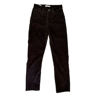 Levi’s Wedgie Straight Brown corduroy Jeans Size 24/28